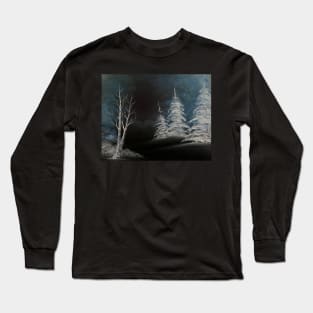 Negative Image Winter Landscape Long Sleeve T-Shirt